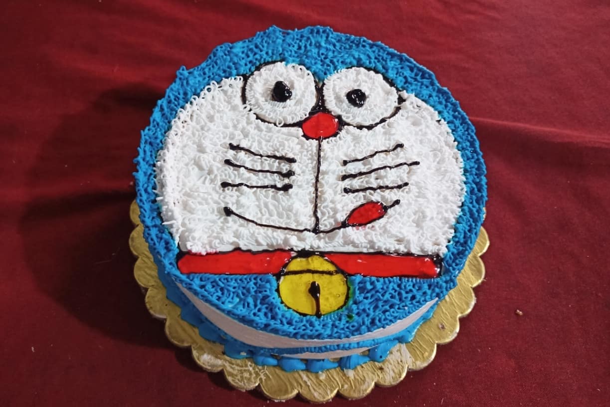 Doraemon @ Fresh Cream Cake | Cake designs for kids, Cake, Cake designs  birthday