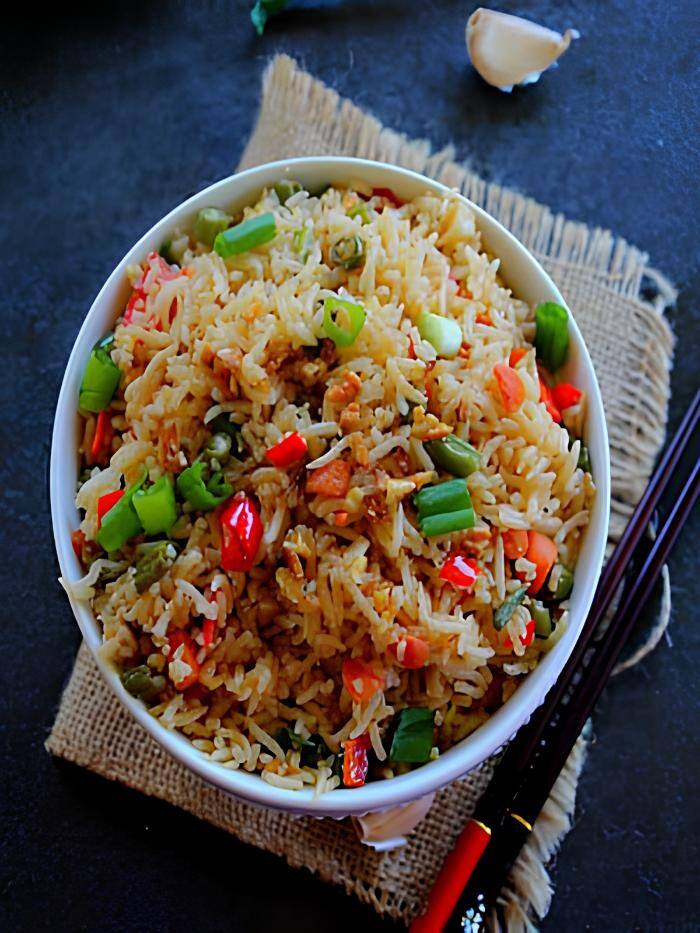 Paneer Garlic Fried Rice
