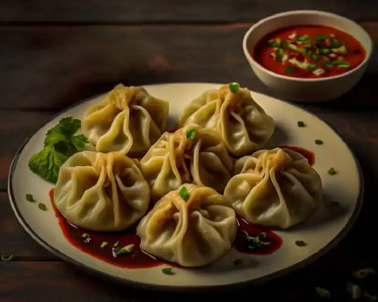 Veg Momos (Fry-Kurkure)