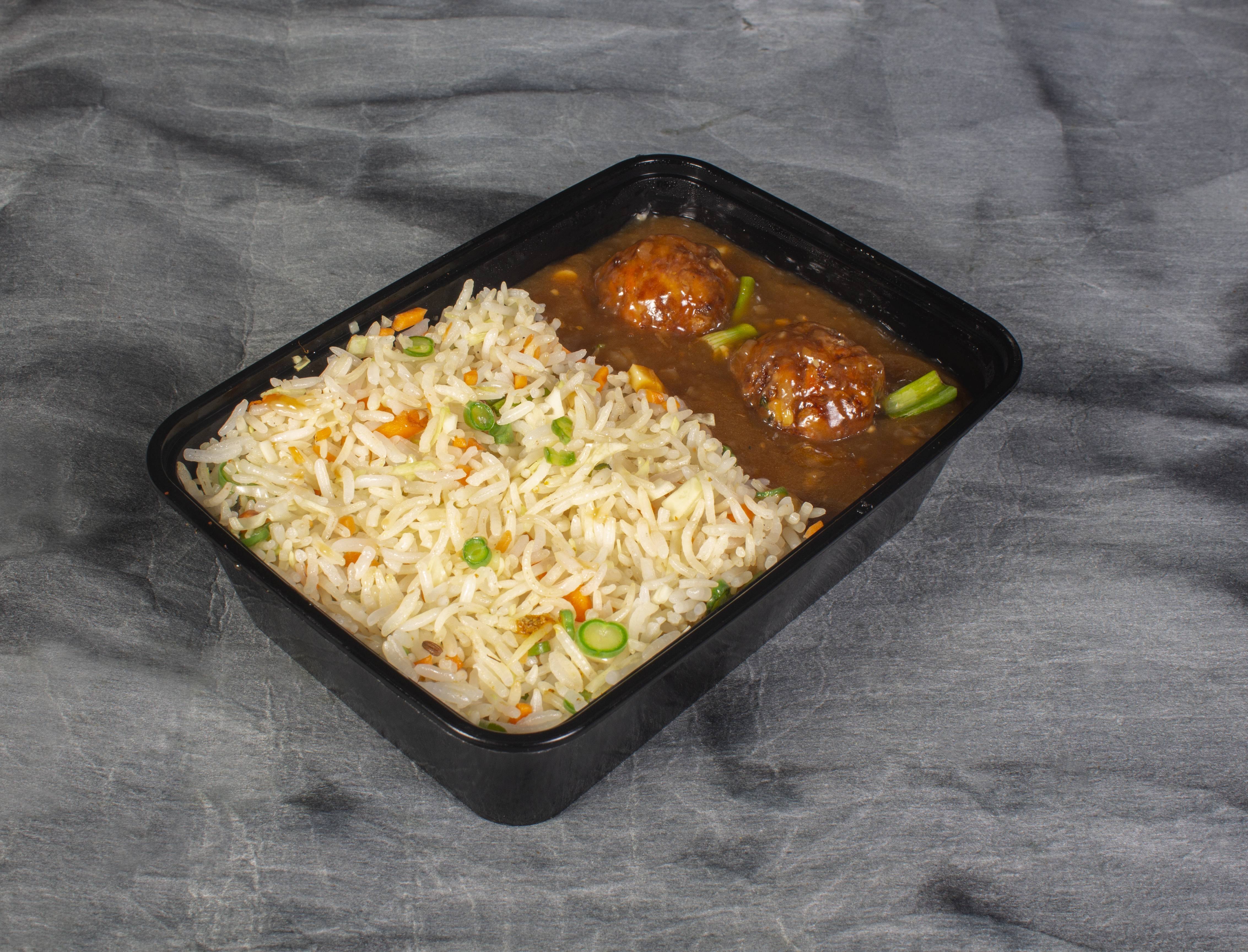 Veg Manchurian Rice Box