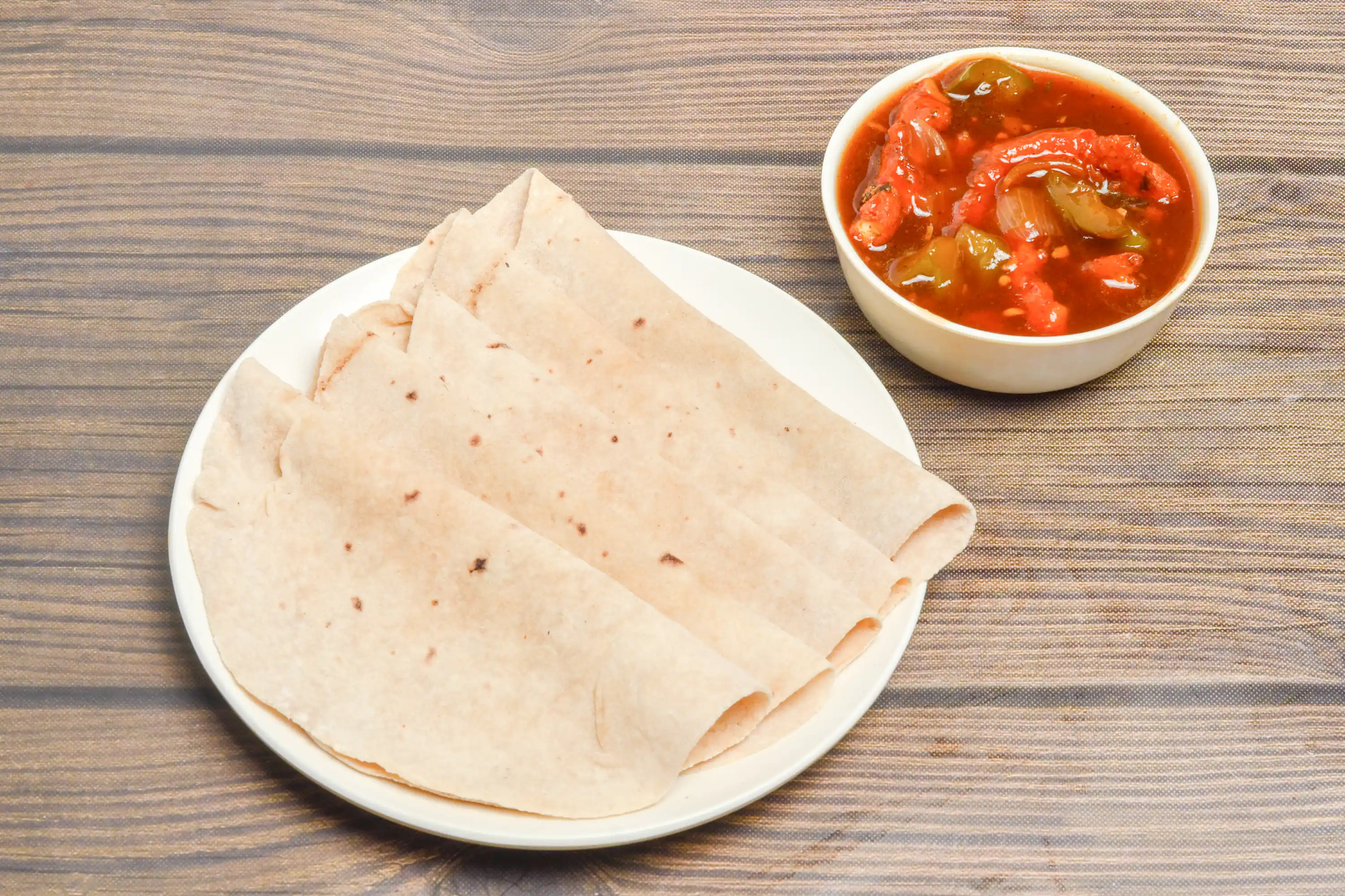 Chilli Baby Corn With 5 Hath Roti Combo