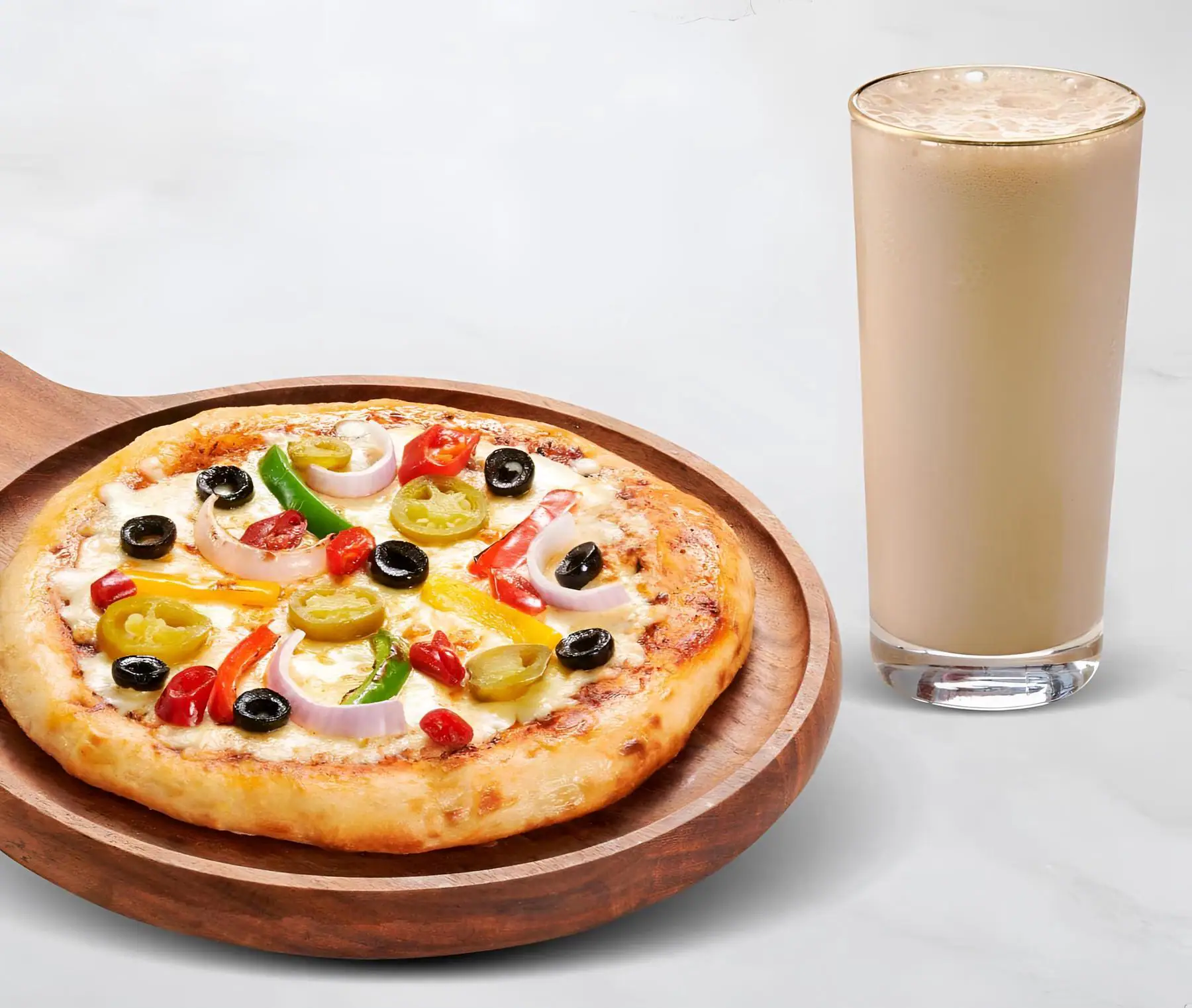 Veg Bonanza Pizza & Reg-Classic Cold Coffee