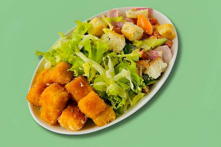 Crumb Fried Paneer Caesar Salad