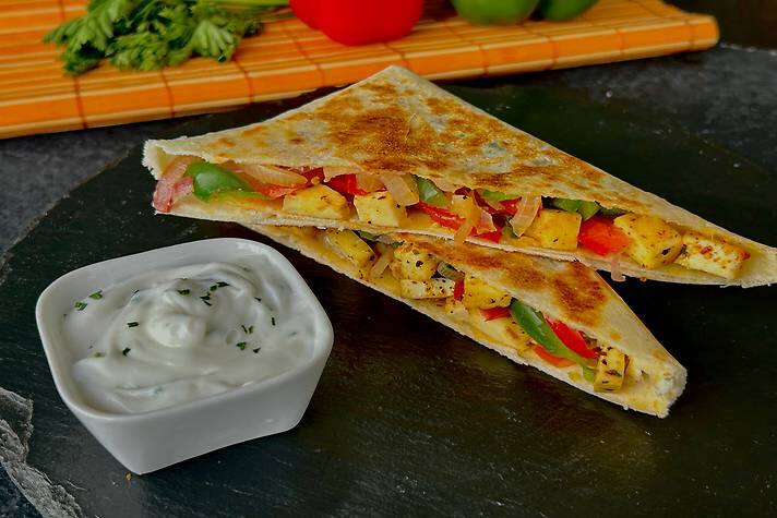 Bbq Paneer Breakfast Quesadilla