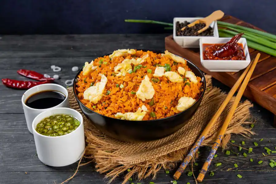 Egg Schezwan Rice