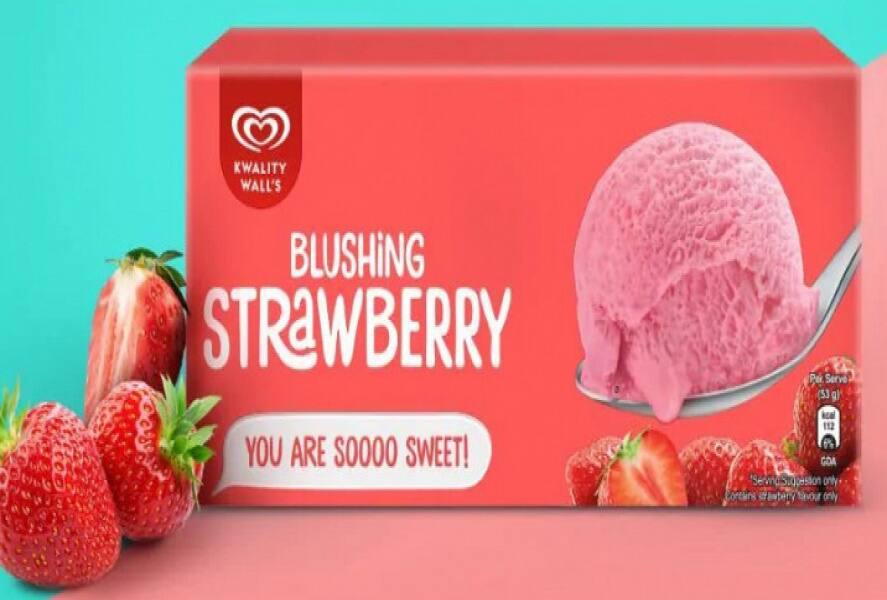 Kwality Walls Strawberry Ice Cream