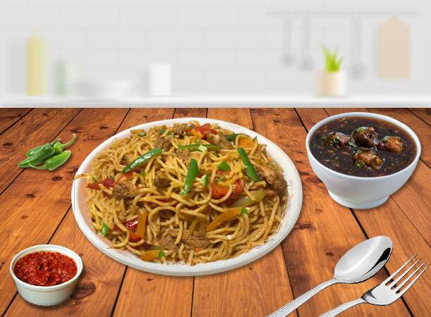 Chicken Manchurian Noodles