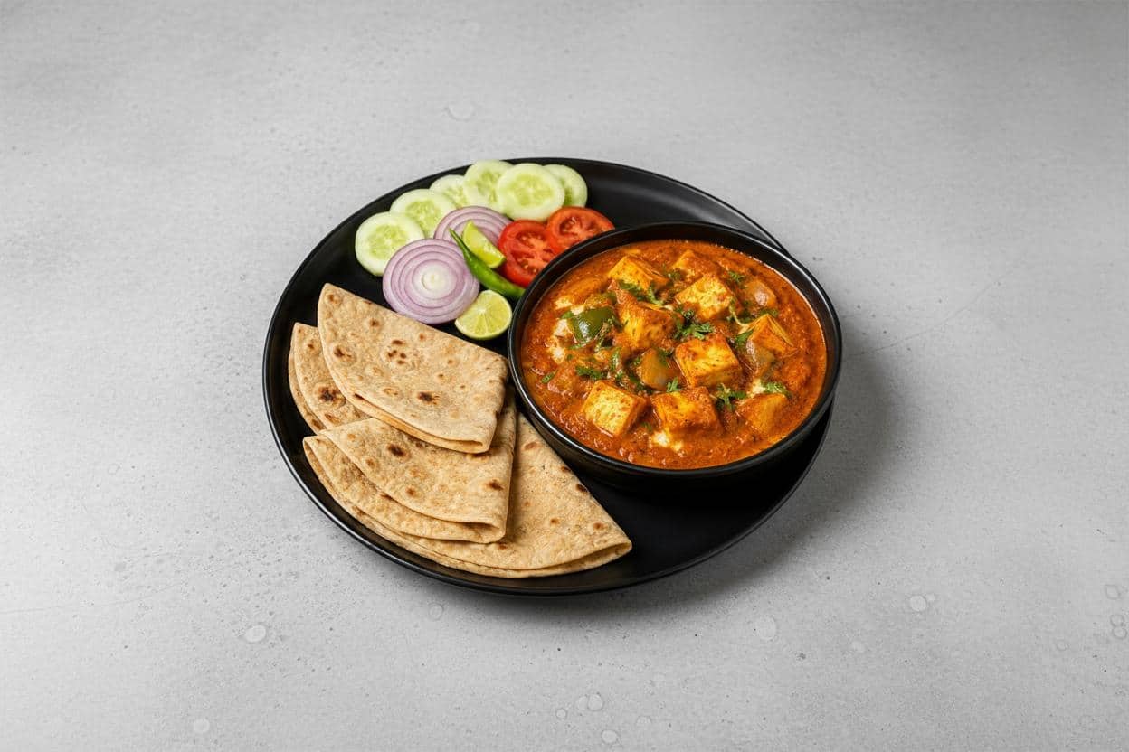 Paneer Masala + 4 Roti + Salad