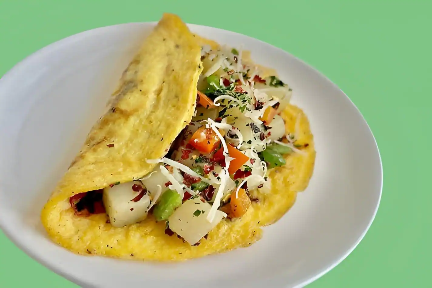 Potato Chili & Coriander Omelette