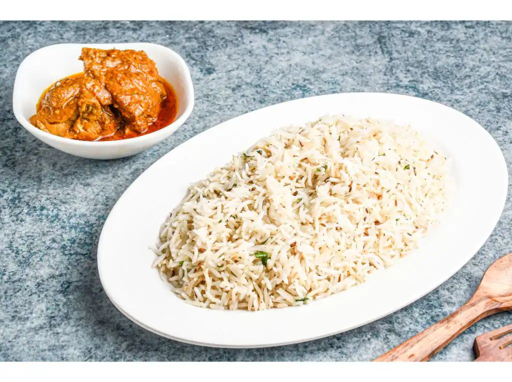 Chicken Curry [2 Pieces] With Jeera Rice Combo