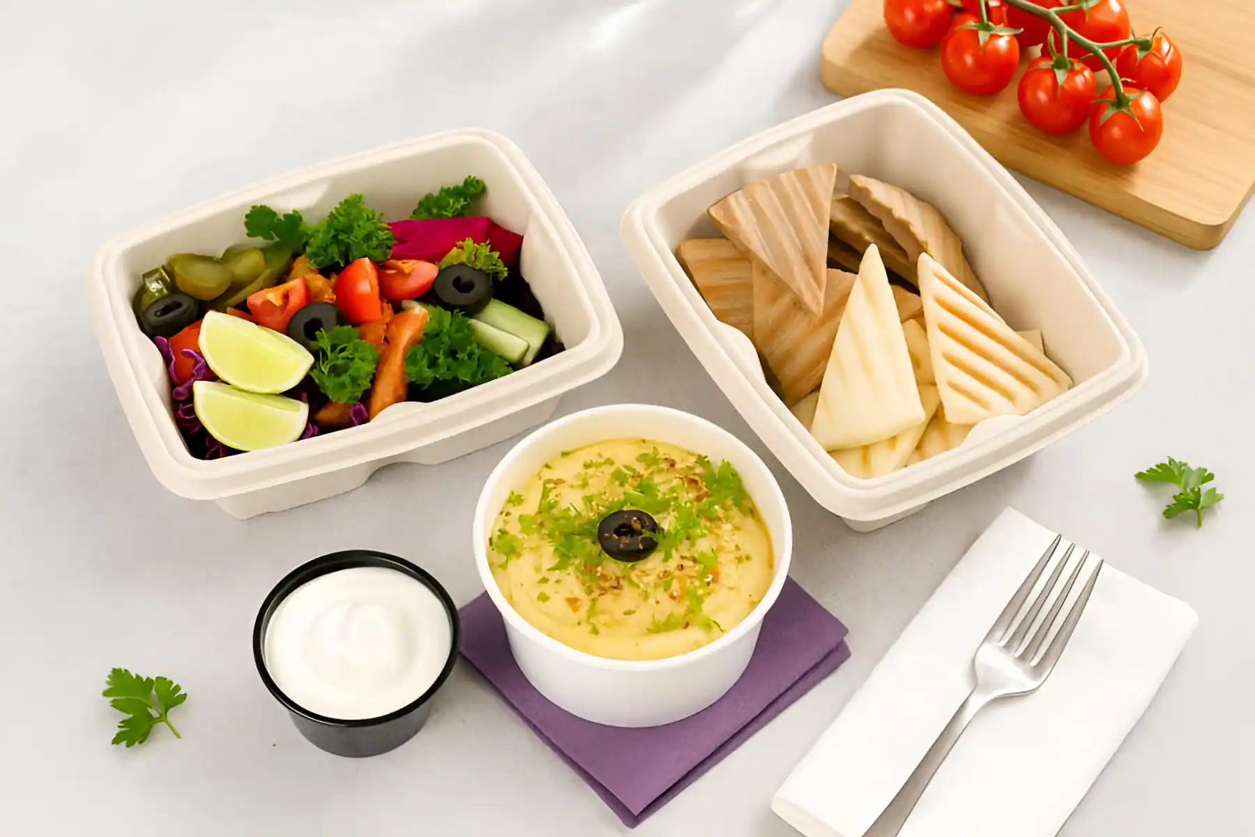 Mediterranean Chicken Hummus Meal