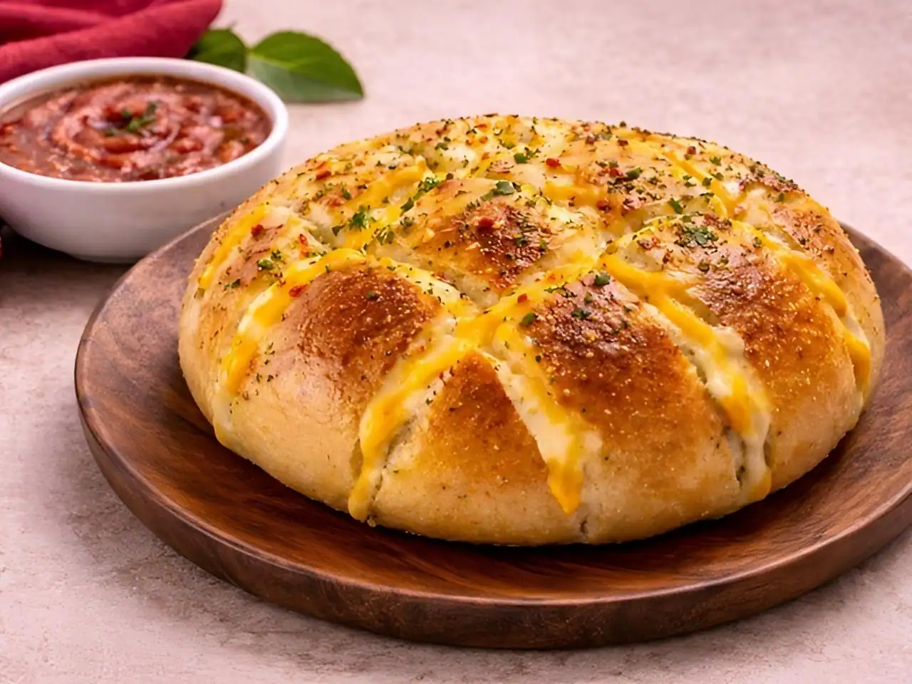 Triple Cheese Pull Apart Garlic Bread