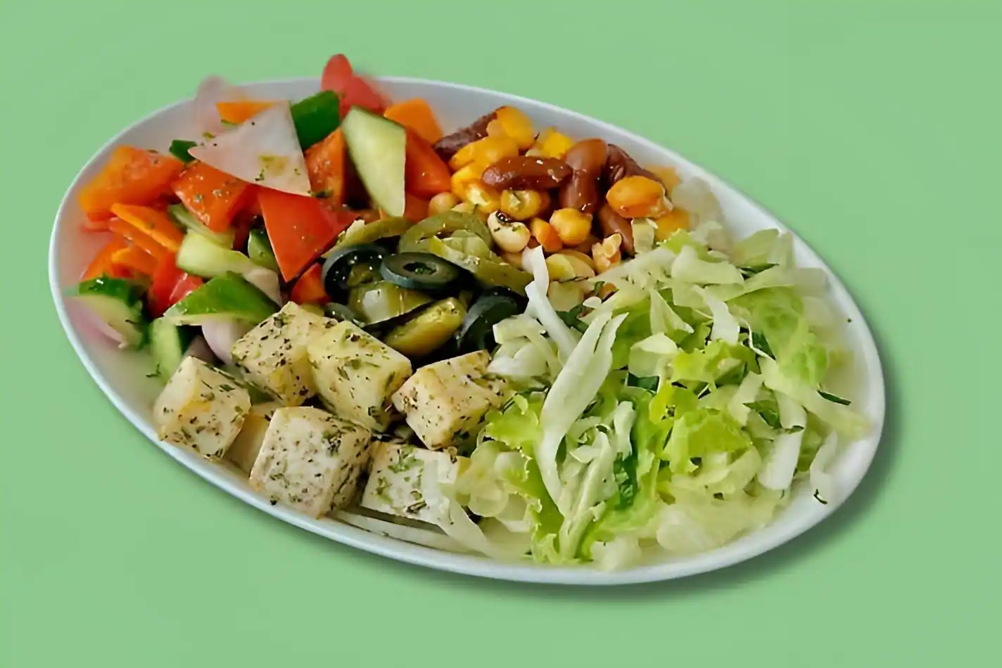 Herb Grilled Paneer Salad