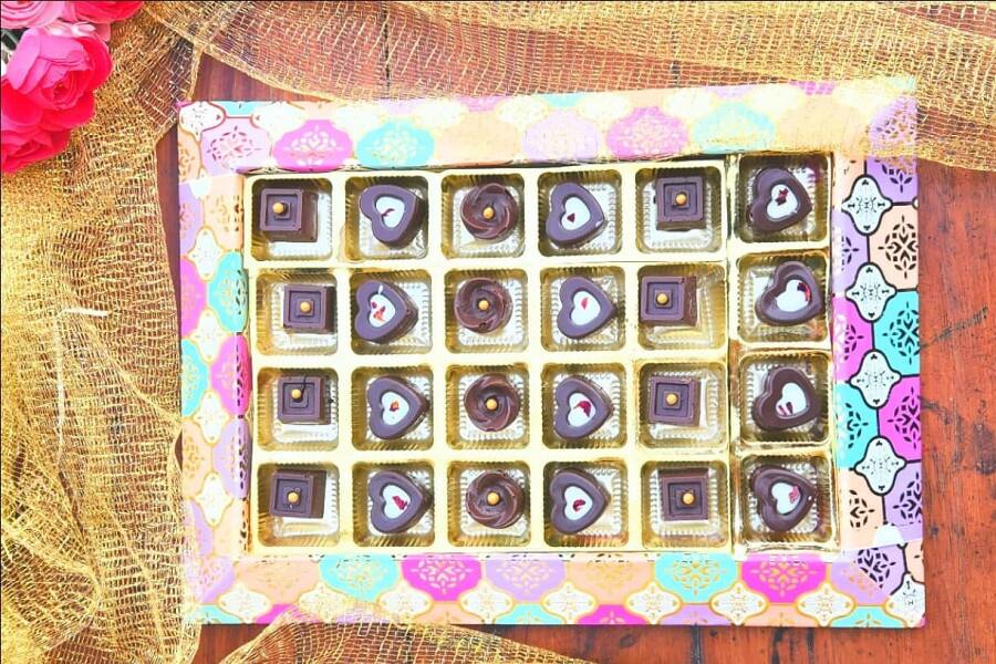 Artisan Rose Gold Chocolates Tray