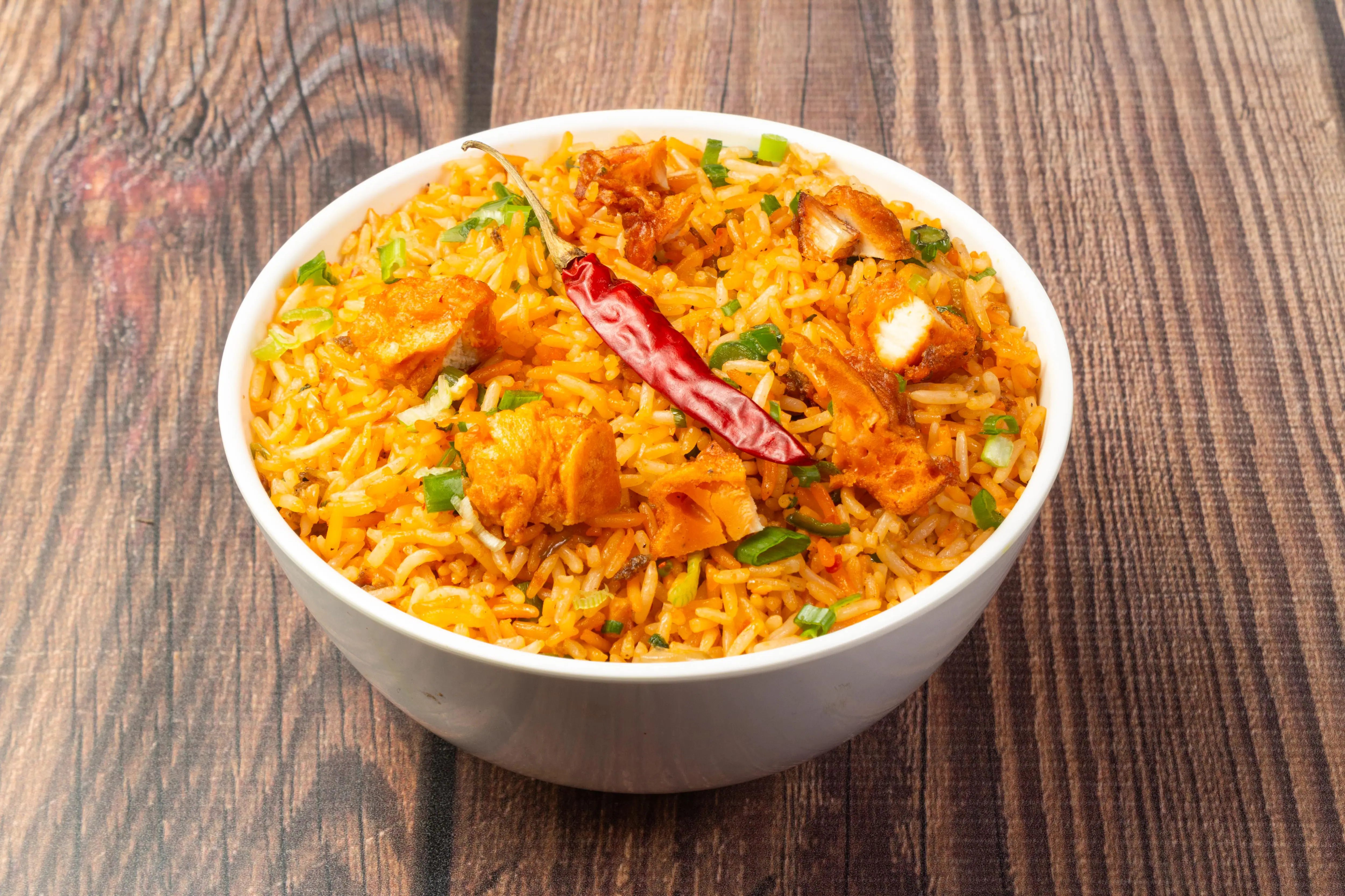 Schezwan Egg Chicken Rice