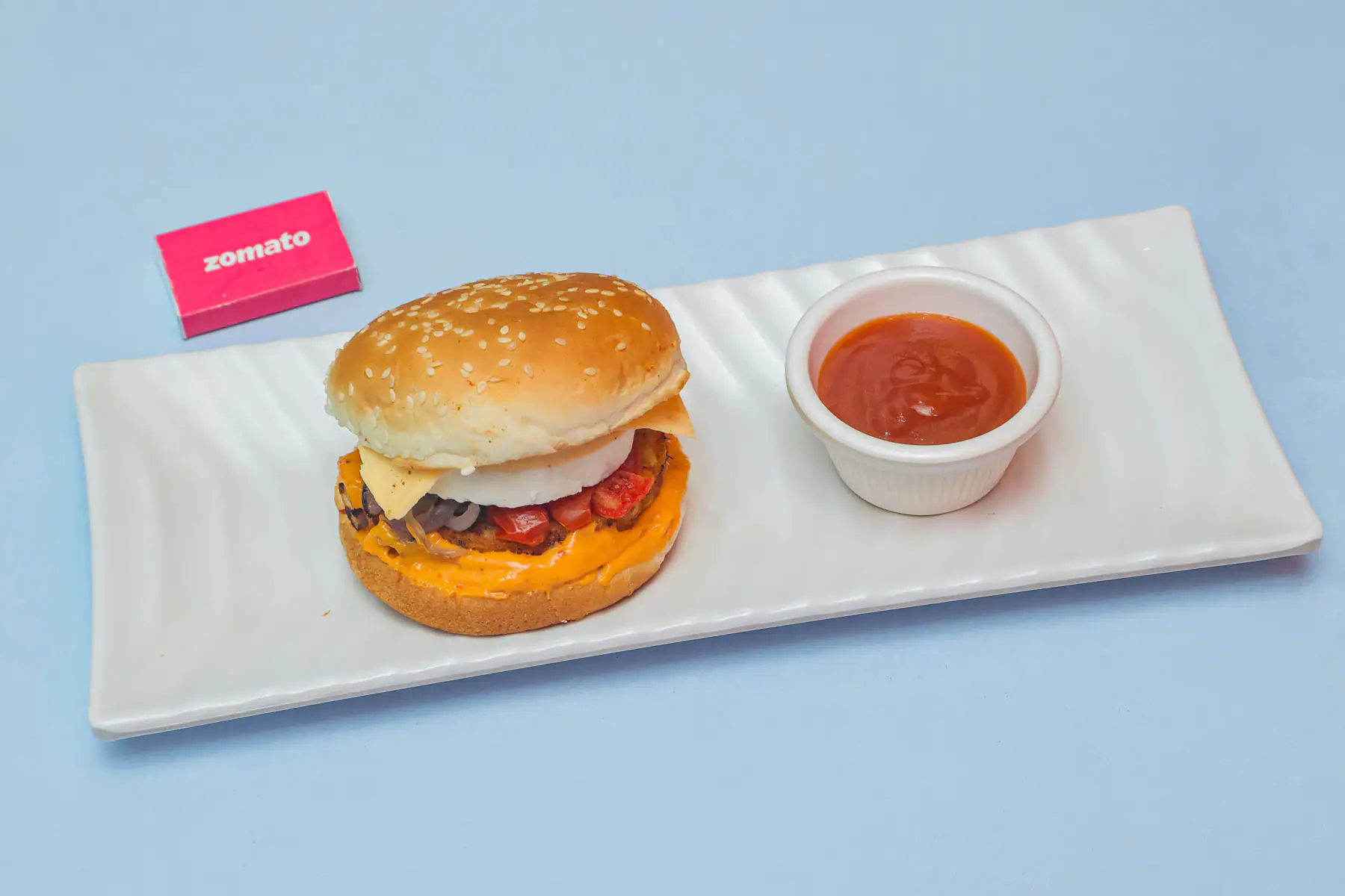 Veg Paneer Cheese Slice Burger