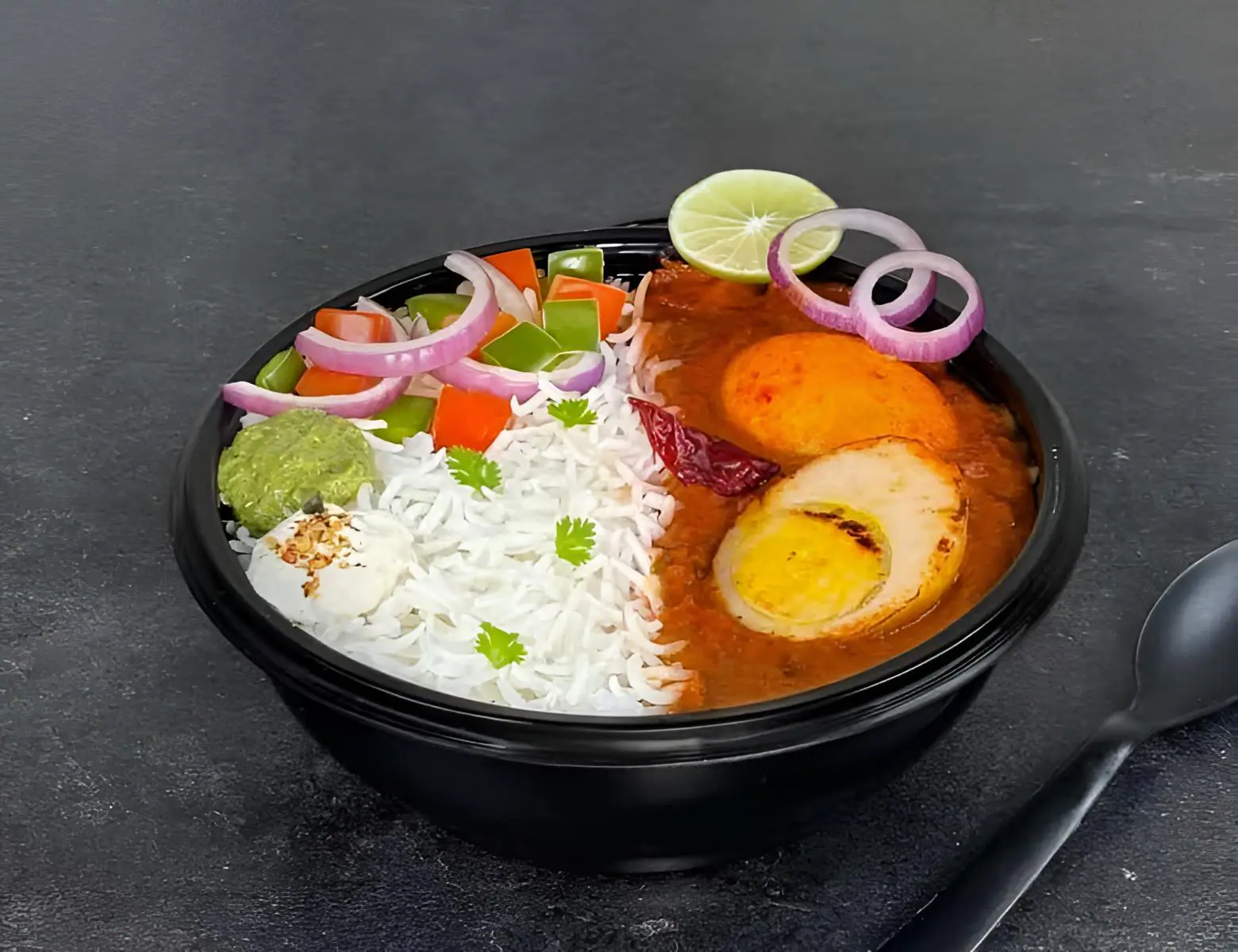 Egg Curry With Rice