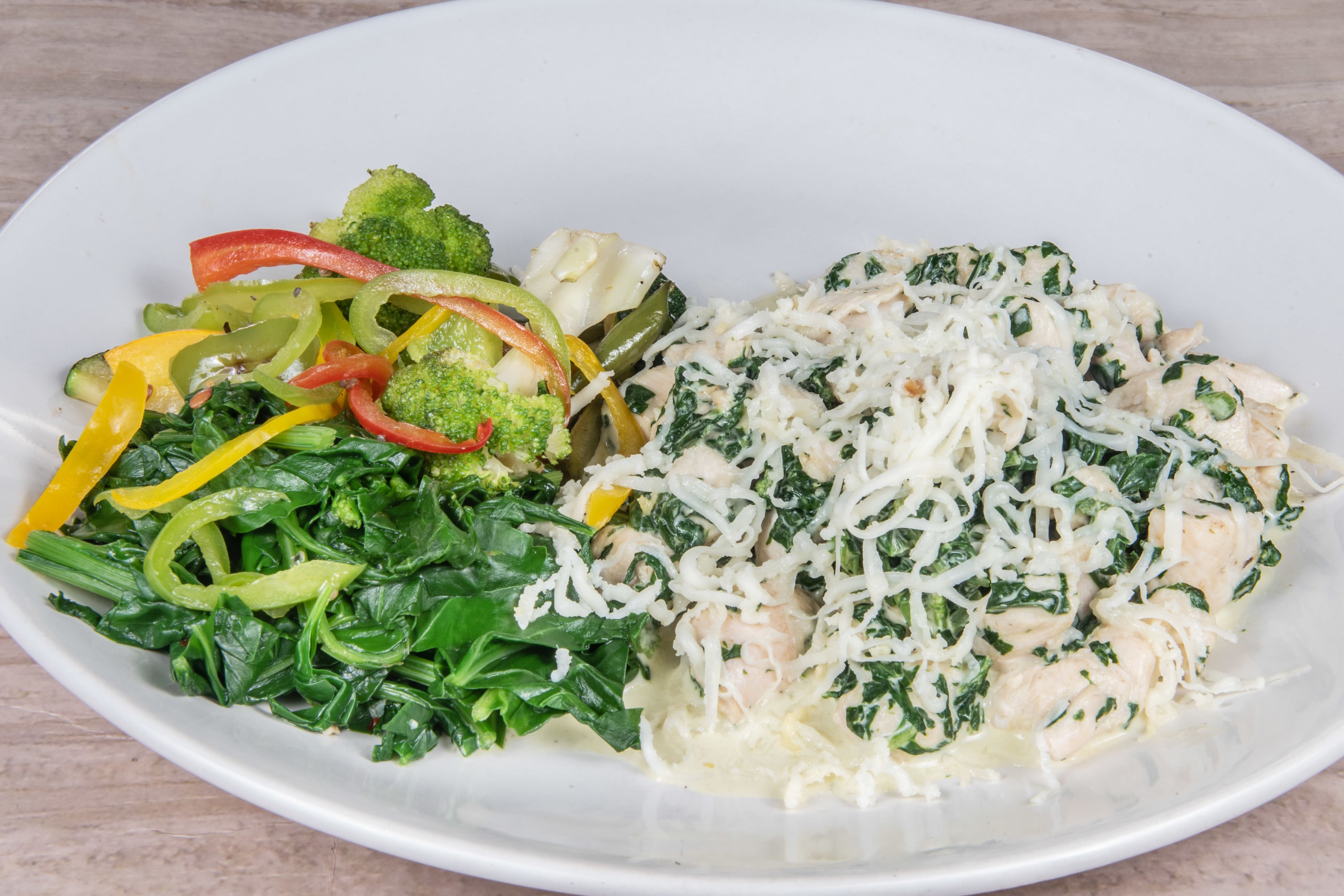 Spinach Chicken with Organic Cheese