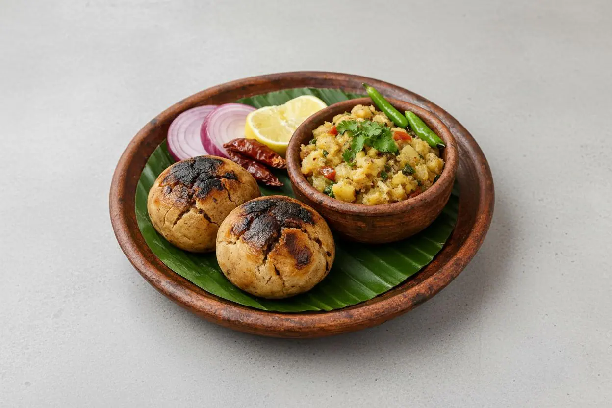2 Litti + Allu Ka Chokha