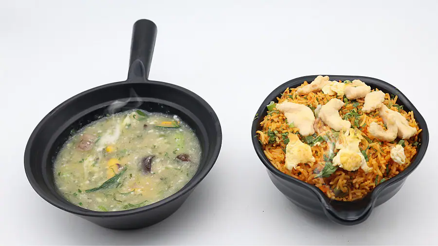 Chicken Garlic Coriander Pot Rice