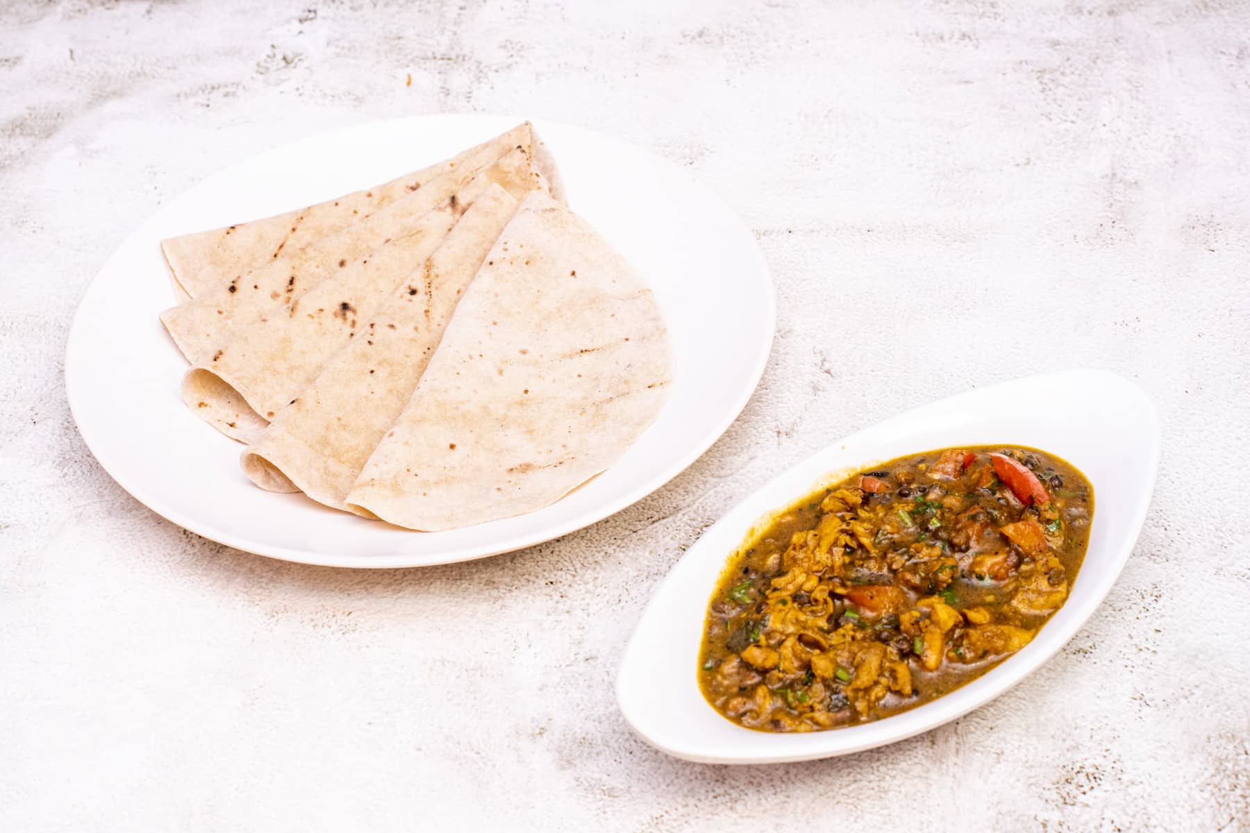 Chicken Tadka With 5 Hath Roti [Serves 1]