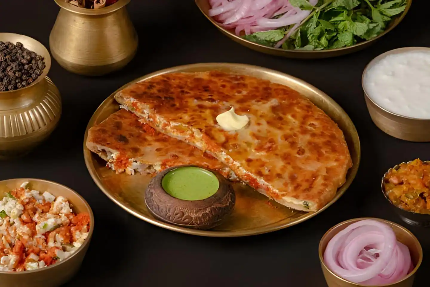 Paneer Pyaz Parantha
