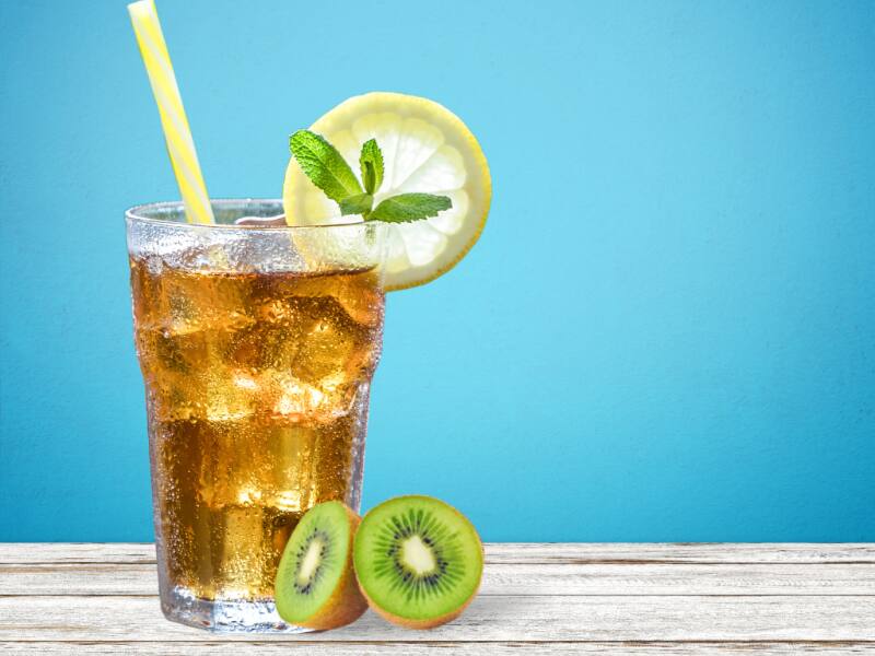 Black Tea Based Kiwi Ice Tea
