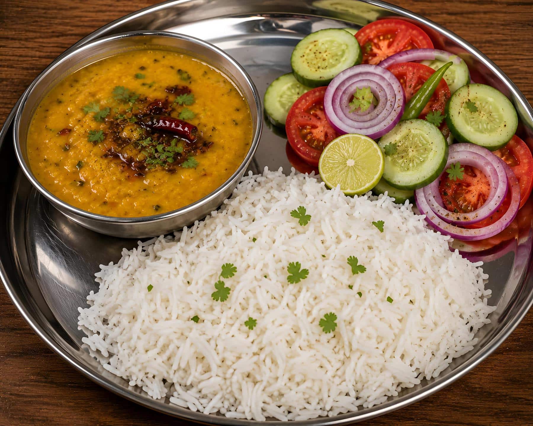 Dal + Chawal + Salad