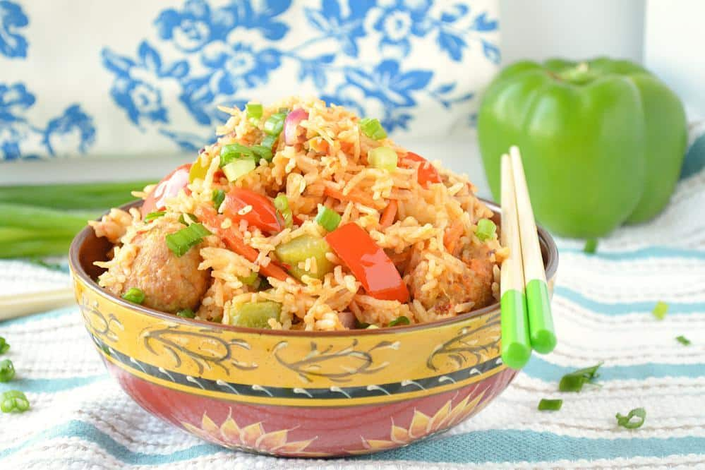 Chicken Manchurian Fried Rice