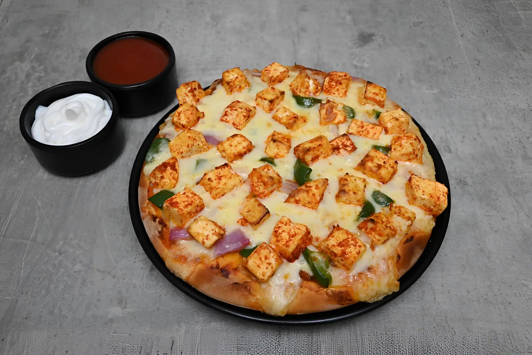 Paneer Cheese Onion Capsicum Pizza