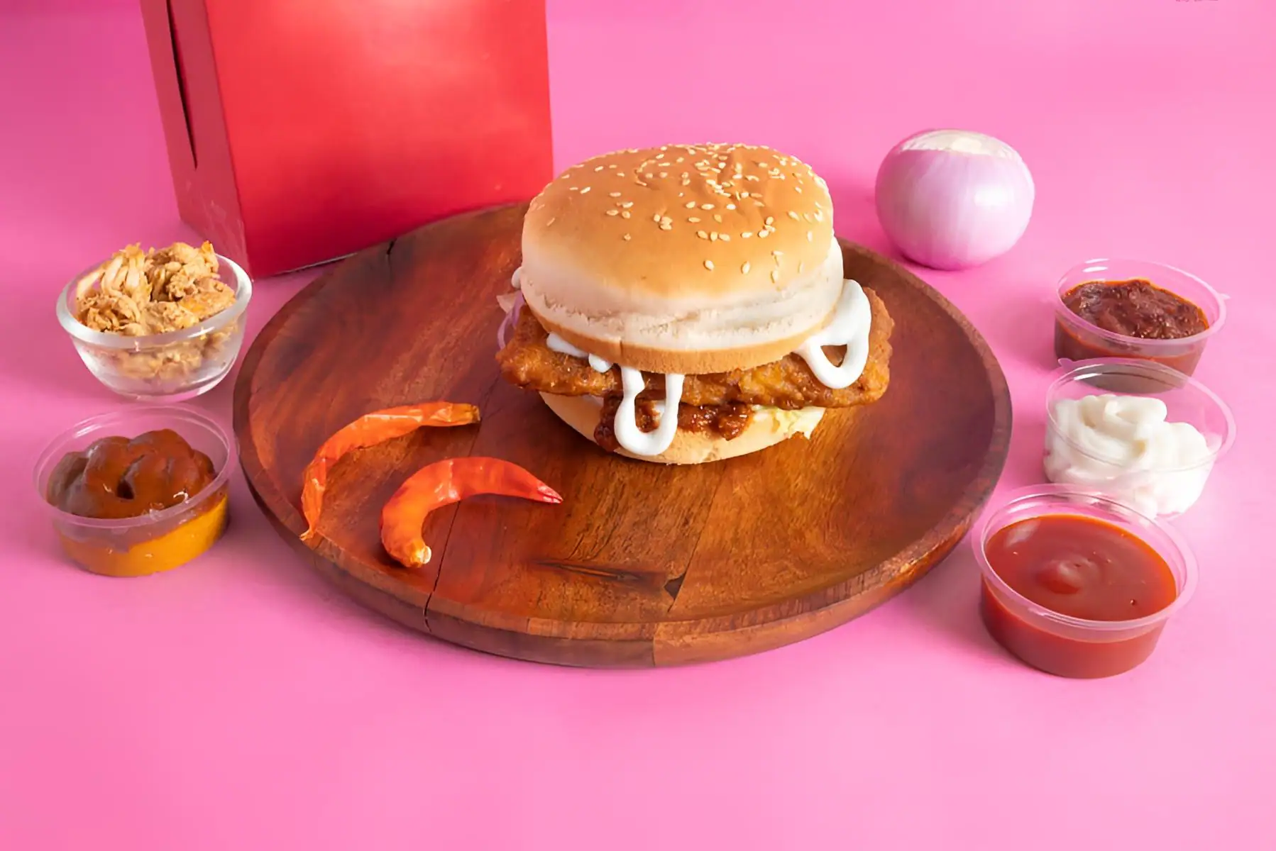 Korean Spicy Chicken Burger.