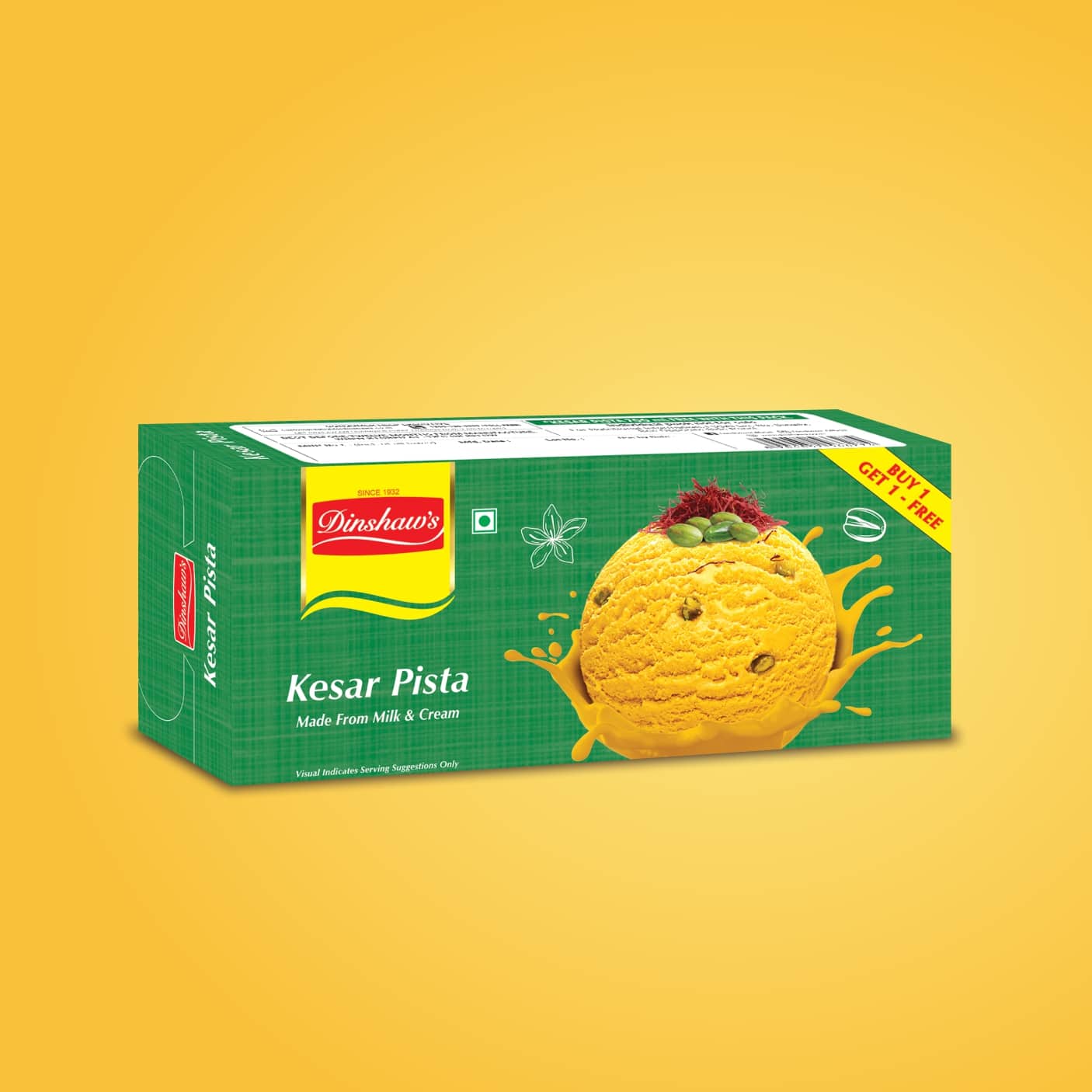 Kesar Pista Ice Cream