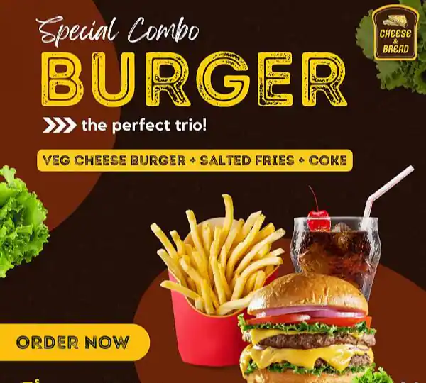 Veg Cheese Burger + Salted Fries + Coke