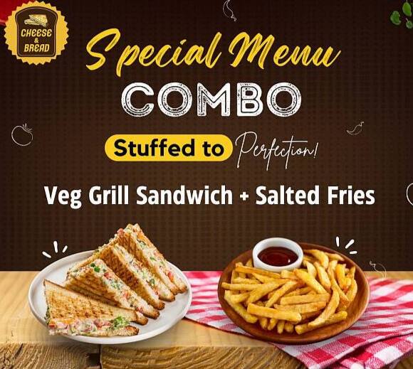 Veg Grill Sandwich + Salted Fries