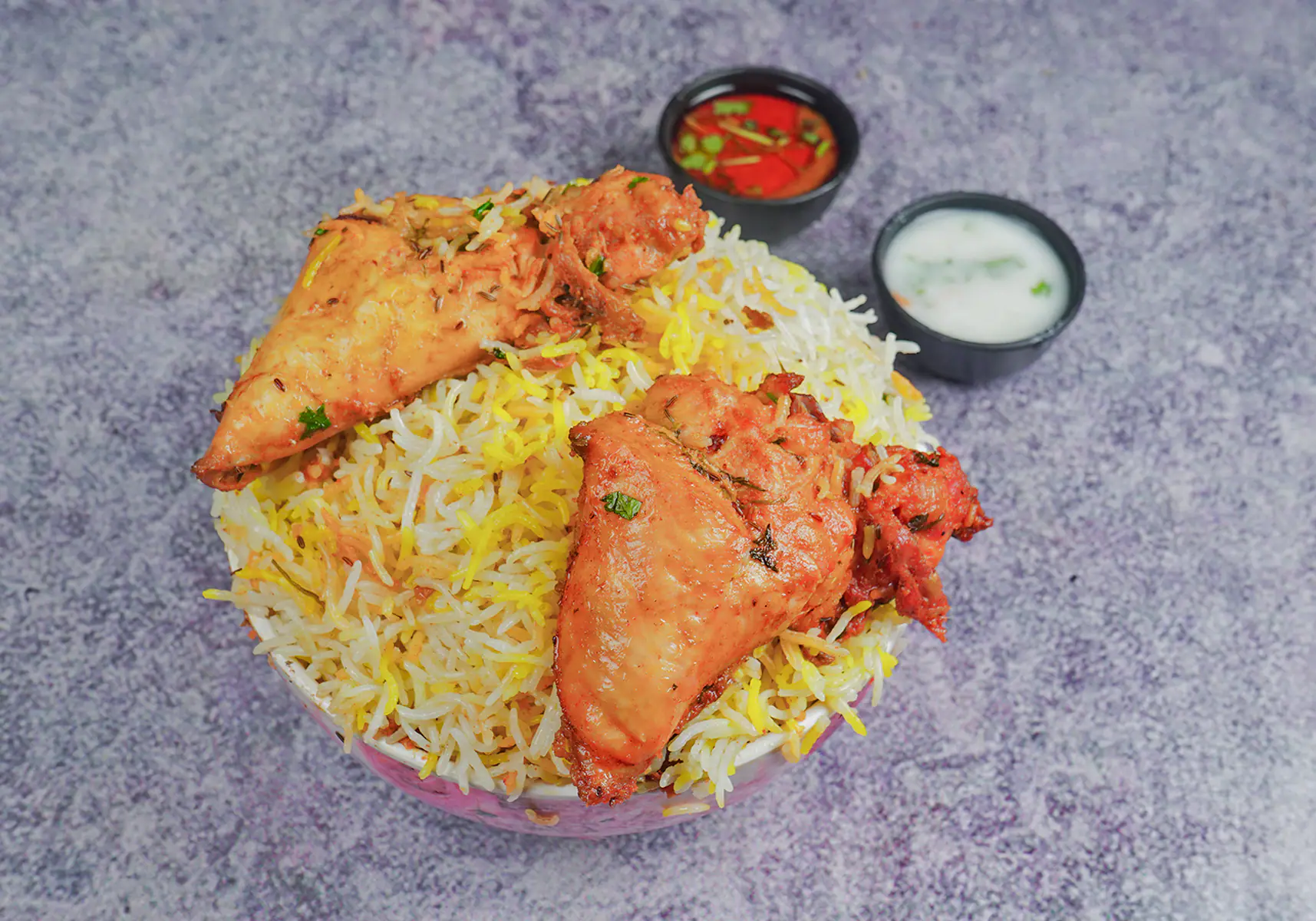 Non Spicy Chicken Dum Biryani