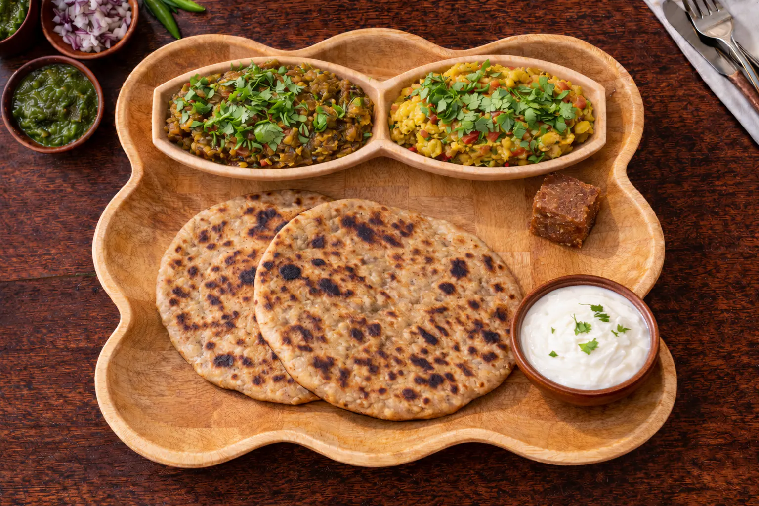 Aloo Paratha Bharta Special Combo