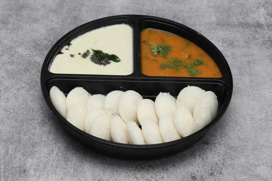 Ghee Sambar Button Idli (12 Pcs)