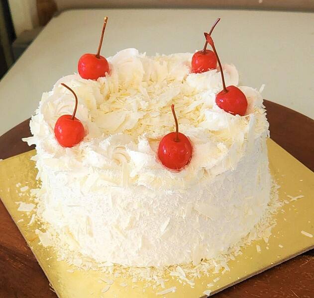 White Forest Angel Cake