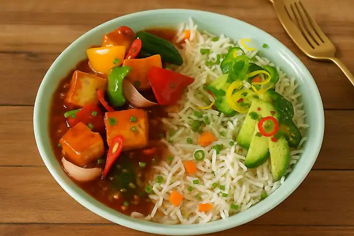 Paneer Chilli Rice Bowl