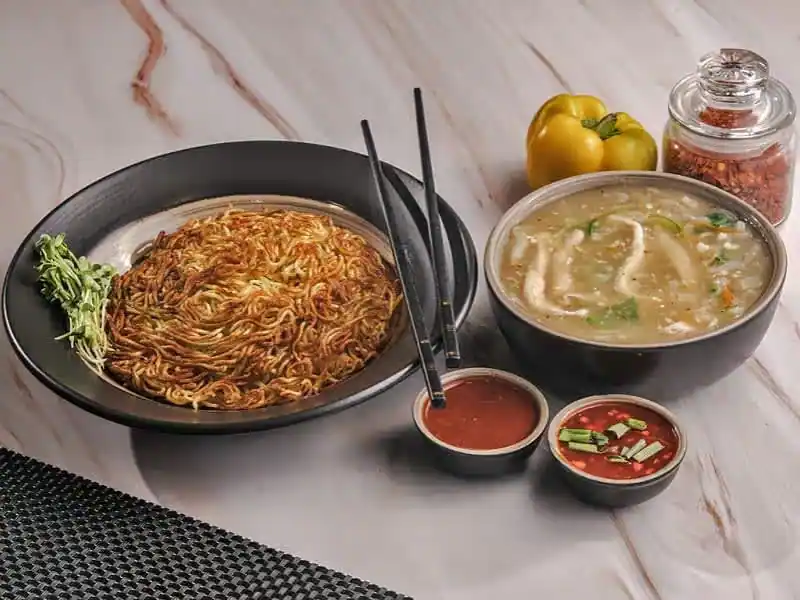 Chicken Cantonese Pan Fried Noodles