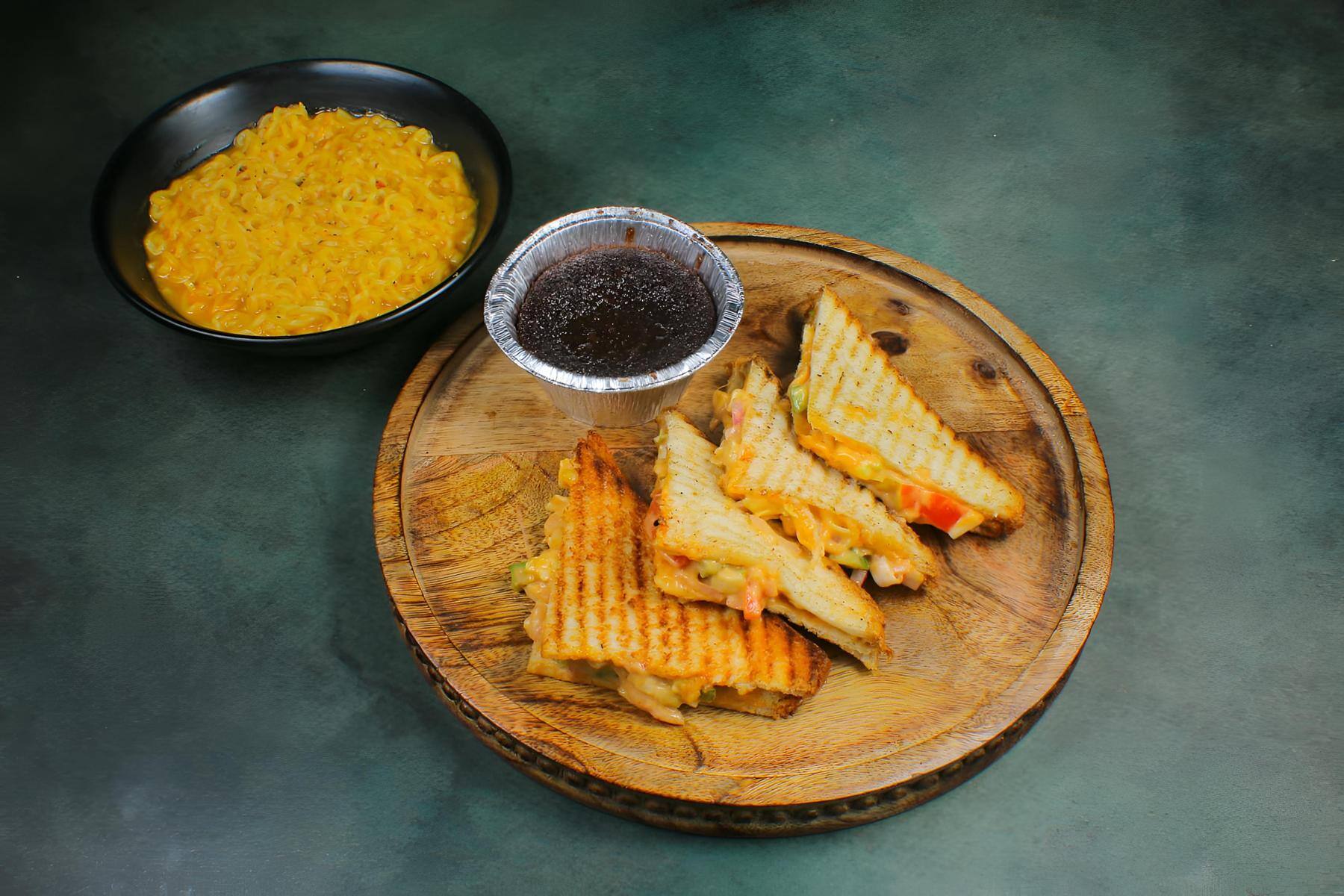 Mayo Grilled Sandwich With Cheese Maggi And Choco Lava