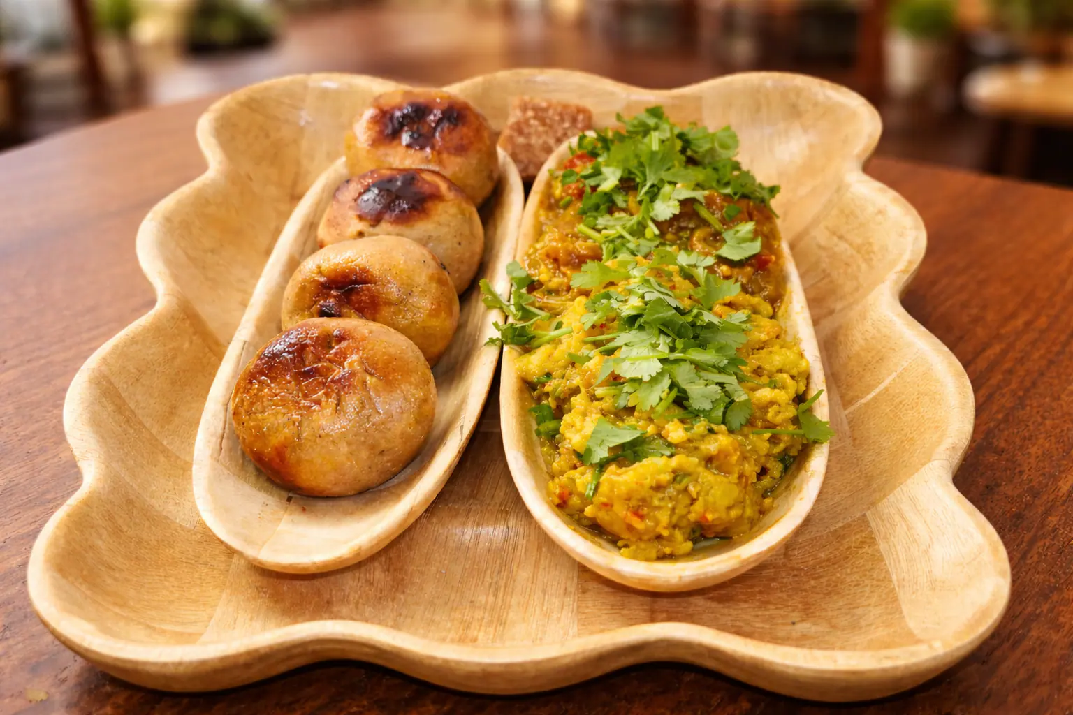 4 Ghee Dipped Bihari Litti Platter