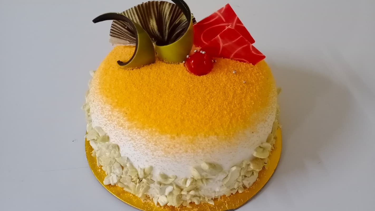 Buy Round shape mango cake Online at Best Price | Od