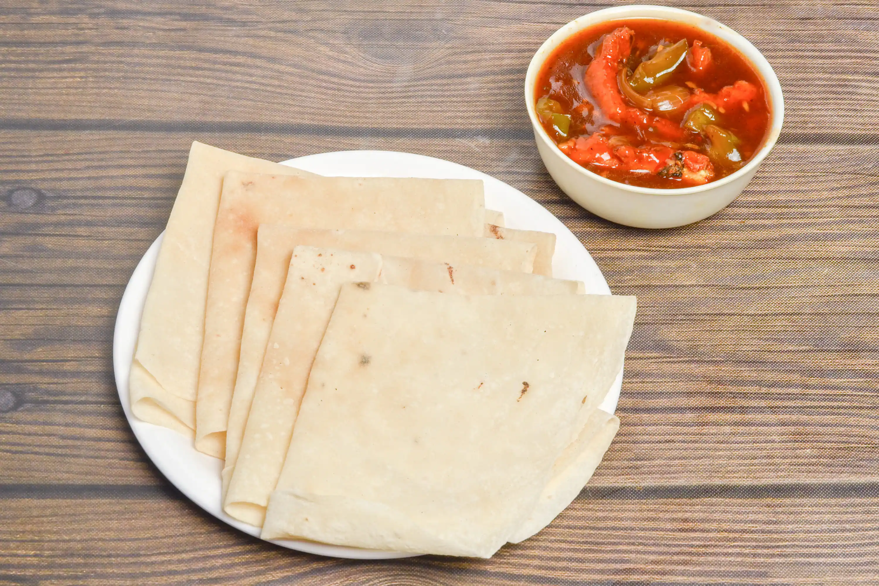 Chilli Baby Corn With 5 Rumali Roti Combo