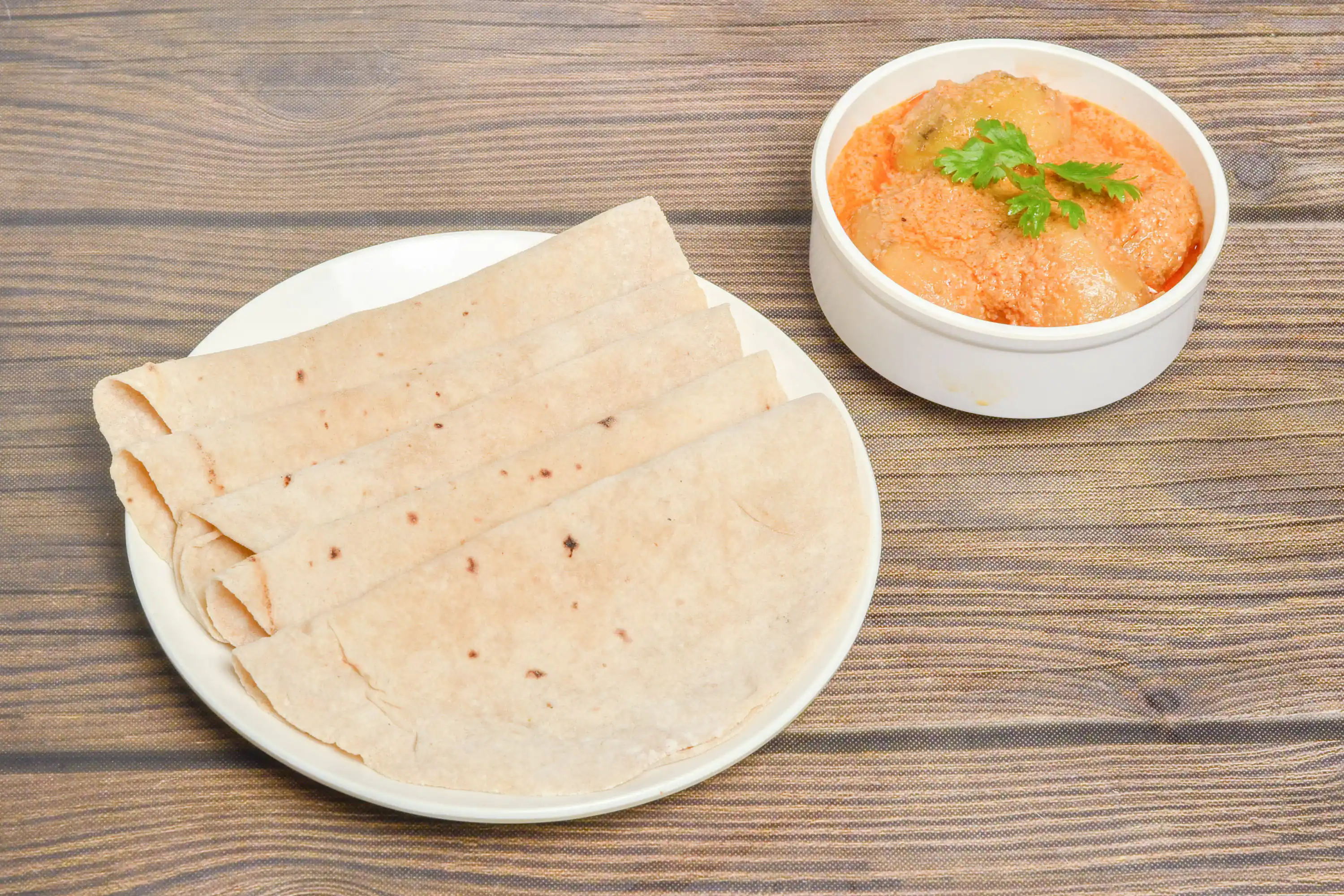 Kashmiri Aloor Dum With 5 Hath Roti Combo