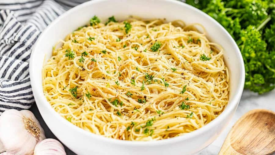 Brown Butter Garlic Angel Hair Pasta