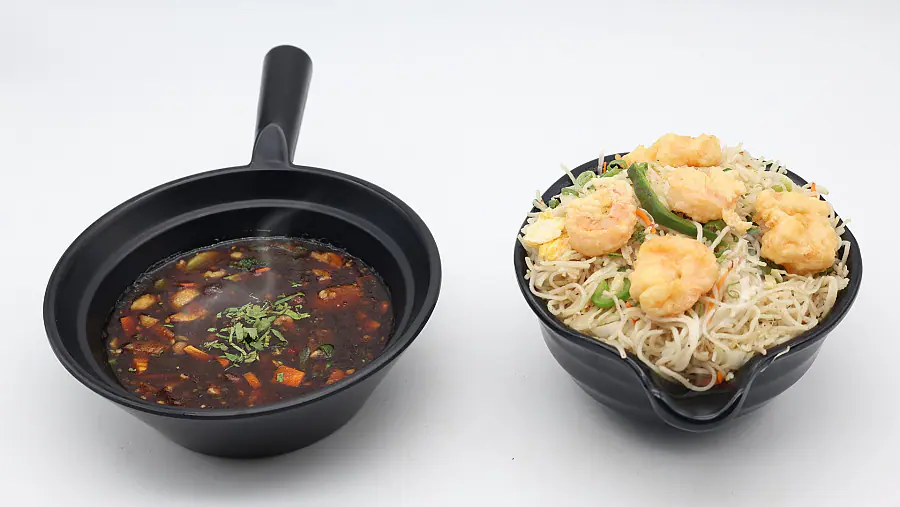 Prawns Manchurian Rice