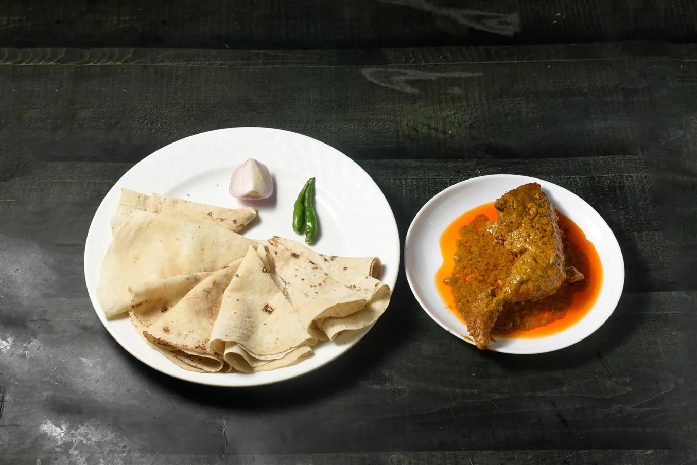 Chicken Chaap With 5 Rumali Roti