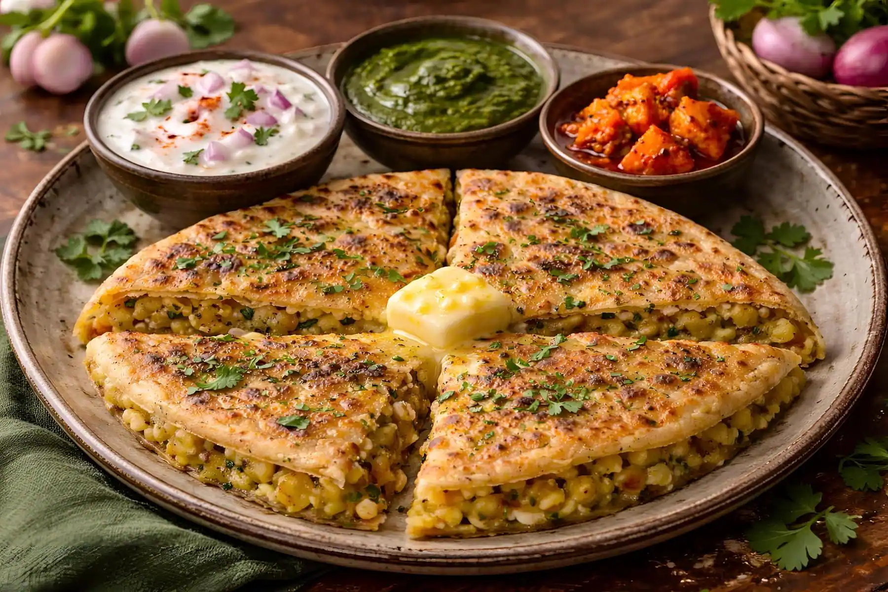 Dilli Wala Aloo Pyaaz Parantha