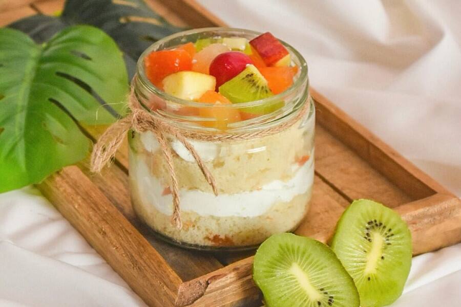 Fruit Cocktail Cake Jar